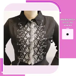 یقه حجاب گلدوزی