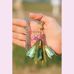 تسبیح کریستالی گلدار