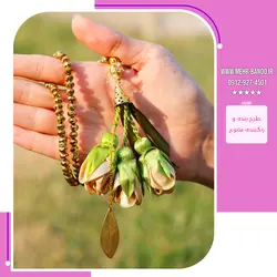تسبیح کریستالی گلدار
