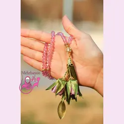 تسبیح کریستالی گلدار