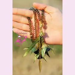 تسبیح کریستالی گلدار