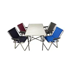 میز کمپینگ 6 نفره پرستیژ با صندلی تاشو 4 نفره آتروپاد مدل APB-4