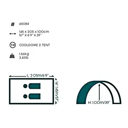 چادر کوهنوردی پاویلو 2 نفره مدل Cooldome 2