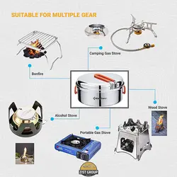 ست ظروف آشپزی مسافرتی کینگ کمپ مدل KA2007