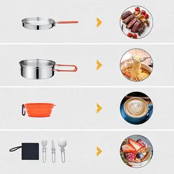 ست ظروف آشپزی مسافرتی کینگ کمپ مدل KA2007