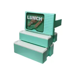 ظرف غذا مسافرتی 2 تکه قاشق دار مدل Beautiful Life