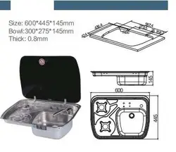 سینک و گاز مخصوص کمپر Aj2002
