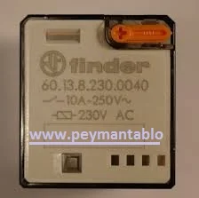 رله چهار گوش 230 ولت AC سه کنتاکت (Finder(60.13