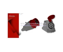 نر و مادگی چهار شاخ (سه فاز + ارت) 16 آمپر دیواری - سیار (PARSA)