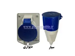 پریز (مادگی) تک فاز 32 آمپر (فاز و نول و ارت) 220 ولت سیار - دیواری (PARSA)