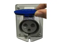 پریز (مادگی) تک فاز 32 آمپر (فاز و نول و ارت) 220 ولت سیار - دیواری (PARSA)