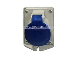 پریز (مادگی) تک فاز 32 آمپر (فاز و نول و ارت) 220 ولت سیار - دیواری (PARSA)