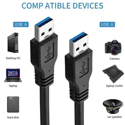کابل لینک USB3.0 تی سی تراست مدل TC-U3CA12 طول 1.2 متر