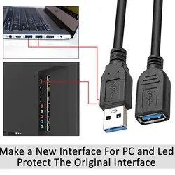کابل افزایش طول 3.0 USB تی سی تراست مدل TC-U3CF15 طول 1.5 متر