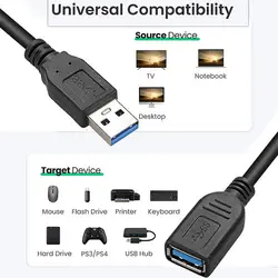 کابل افزایش طول 3.0 USB تی سی تراست مدل TC-U3CF15 طول 1.5 متر