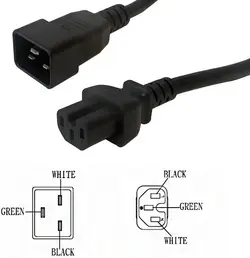 کابل برق بک تو بک (3x1.5 mm) بافو مدل C20-C15 طول 2 متر