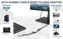 مبدل DisplayPort به HDMI دیتک مدل Dtech Display port to HDMI Adapter DT-6505