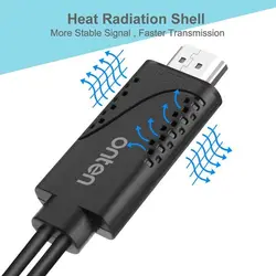 مبدل USB به HDMI اونتن مدل  USB(Female) to HDMI cable Palastic shell OTN-7562S
