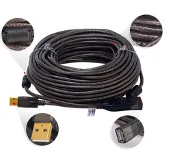 افزایش طول 25 متری USB دیتک مدل DTECH DT-5042 USB  Extension Cable 25 Meter