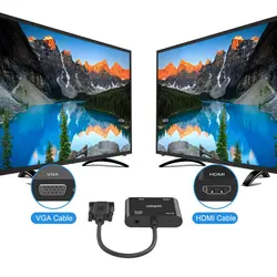 تبدیل vga به hdmi و vga پاوردار اونتن مدل Onten OTN-5138HV VGA to FHD HDMI + VGA