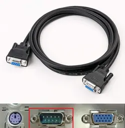 کابل سریال RS232 دیتک مدل dt-9005c DTECH 1.5 ft Straight Through Serial DB9 Cable Female to Female 9 Pin