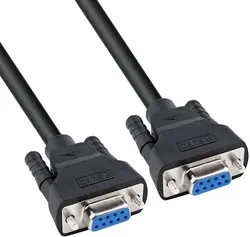 کابل سریال RS232 دیتک مدل dt-9005c DTECH 1.5 ft Straight Through Serial DB9 Cable Female to Female 9 Pin