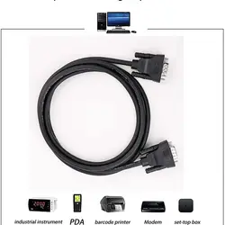 کابل سریال RS232 نری به نری دیتک مدل dt-9005a DTECH 1.5ft DB9 Serial Cable COM Port Male to Male RS232