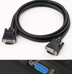 کابل سریال RS232 نری به نری دیتک مدل dt-9005a DTECH 1.5ft DB9 Serial Cable COM Port Male to Male RS232