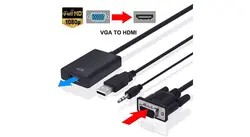 تبدیل vga به hdmi با کابل صدا و برق ایده idea