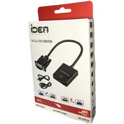 تبدیل vga به hdmi با کابل صدا و برق ایده idea