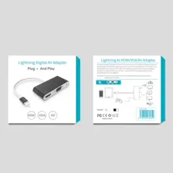 تبدیل لایتنینگ به HDMI/VGA/AV مدل 7585s