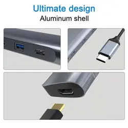 هاب 5 پورت تایپ سی مدل Type-c To HDMI 5 In 1 Adapter HT-C05-1