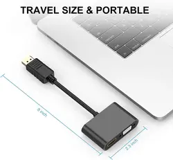 مبدل HDMI به VGA و HDMI با  کابل صدا مدل HDMI To HDMI and VGA Splitter With Audio HT090