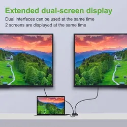 مبدل HDMI به VGA و HDMI با  کابل صدا مدل HDMI To HDMI and VGA Splitter With Audio HT090