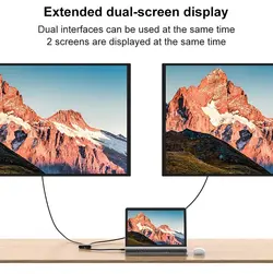 مبدل HDMI به VGA و HDMI با  کابل صدا مدل HDMI To HDMI and VGA Splitter With Audio HT090