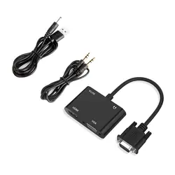 مبدل VGA به HDMI و VGA مدل VGA To HDMI VGA Adapter HT080