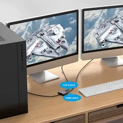 مبدل VGA به HDMI و VGA مدل VGA To HDMI VGA Adapter HT080