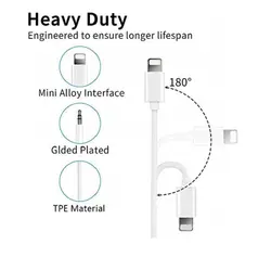کابل تبديل لايتنينگ به AUX مدل Apple Lightninig To Aux Cable