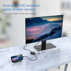 دانگل HDMI اتصال بی سیم و با سیم اونتن مدل Onten Dual Frequency 1080P HD Wireless Homescreen ONT-7576