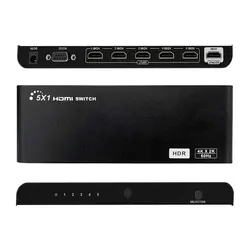 سوئیچ 5 پورت HDMI لنکنگ مدل LKV501HDR-V2.0 با کیفیت (۴KX2K@60Hz (HDR