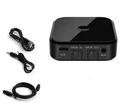 گیرنده و فرستنده صدا بلوتوث مدل TX16 با قابلیت اتصال دو هدفون