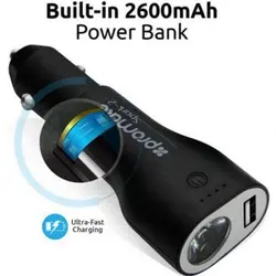 شارژر فندکی و پاوربانک پرومیت مدل Spark 2