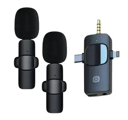 دو میکروفون وایرلس مدل wireless microphone 2 MIC