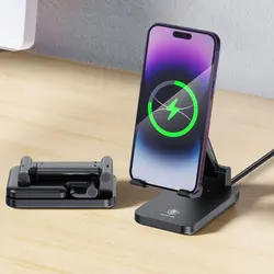 شارژر وایرلس تاشو گرین لاین Foldable Wireless Charging Stand توان 15 وات