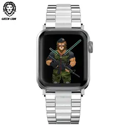 بند فلزی اپل واچ گرین لاین 42/44/45 میلی متر Green Lion Metallic Grande