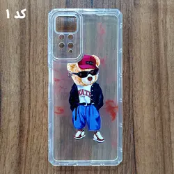 قاب ژله ای شفاف محافظ لنز دار خرسی موبایل شیائومی Redmi Note 11