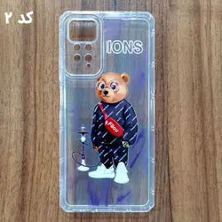 قاب ژله ای شفاف محافظ لنز دار خرسی موبایل شیائومی Redmi Note 11
