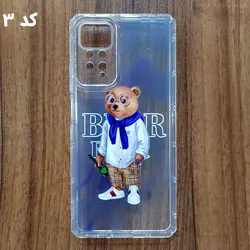 قاب ژله ای شفاف محافظ لنز دار خرسی موبایل شیائومی Redmi Note 11