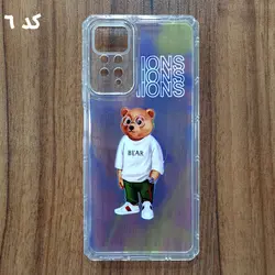 قاب ژله ای شفاف محافظ لنز دار خرسی موبایل شیائومی Redmi Note 11