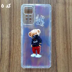 قاب ژله ای شفاف محافظ لنز دار خرسی موبایل شیائومی Redmi Note 11 Pro